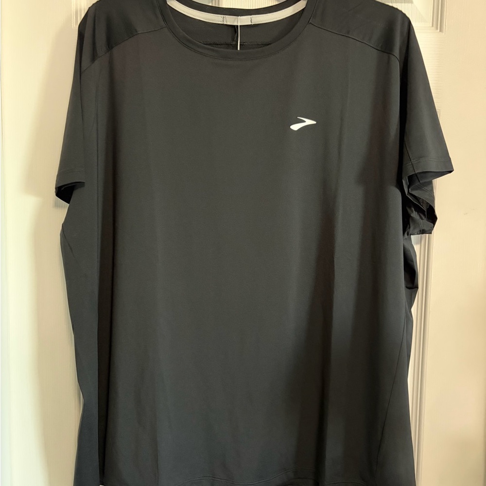 BNWT BROOKS WOMEN'S SPRINT FREE SHORT SLEEVE 2.0 T-SHIRT BLACK US SIZE XXL - Picture 6 of 14